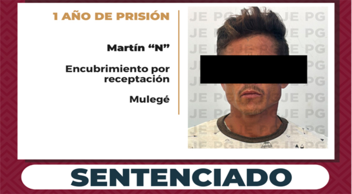 Sentenciado a un año de prisión culpable de encubrimiento por comprar artículos robados en Santa Rosalía