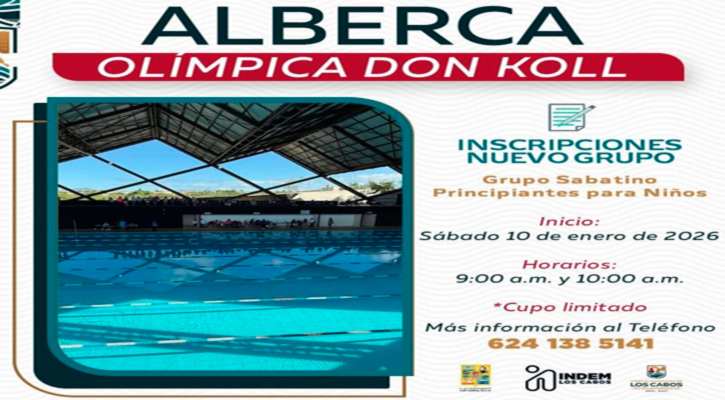 Abre Instituto del Deporte nuevo grupo sabatino de natación para niñas y niños en CSL