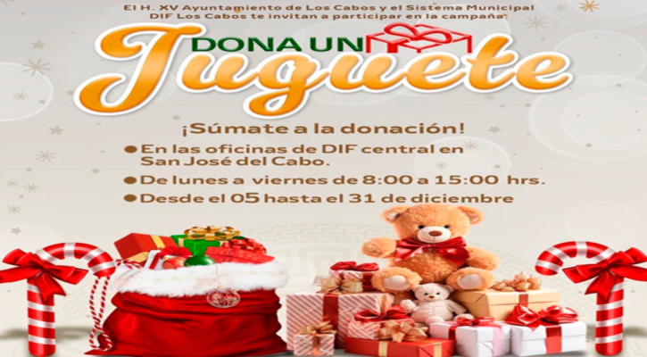 Inicia DIF Los Cabos campaña “Dona un Juguete” para llevar alegría a niños