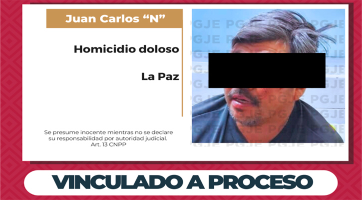 Queda en prisión preventiva imputado por homicidio doloso en Todos Santos
