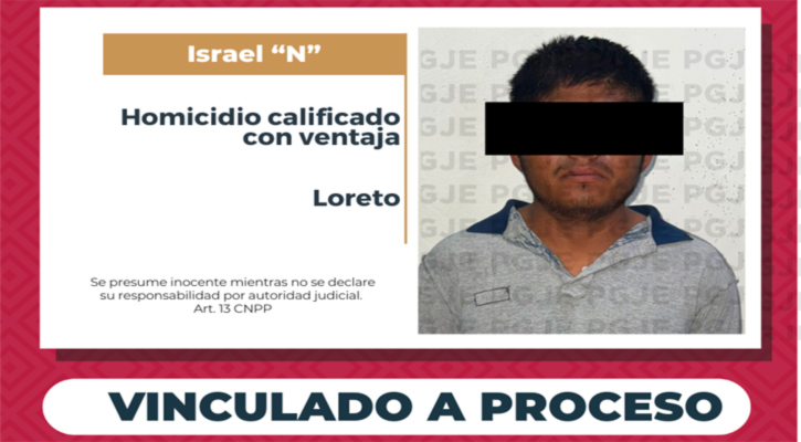Vinculado a proceso por homicidio calificado con ventaja en Loreto