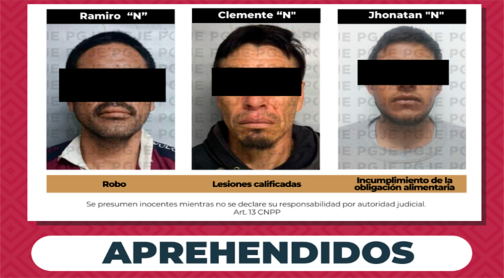 Cumplimentan 4 órdenes de aprehensión por diversos delitos