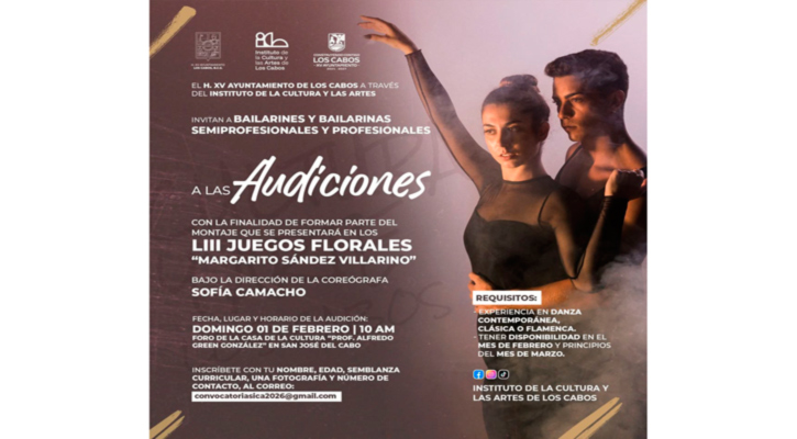 Participa en las audiciones para montaje coreográfico de los LIII Juegos Florales “Margarito Sández Villarino”