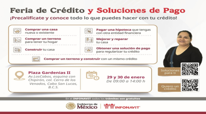 Realizará Infonavit su Feria de Créditos y Soluciones de Pago en CSL