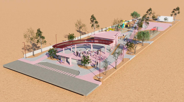 Inicia construcción de la Alamedita en Villas de Guadalupe, en La Paz