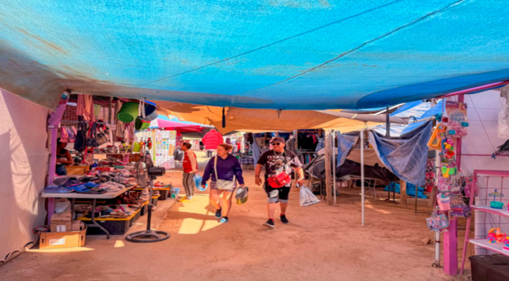 Detecta Protección Civil riesgos en tianguis Las Palmas durante operativo preventivo