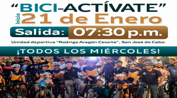 Bici-Actívate, programa permanente de activación física para las familias de Los Cabos