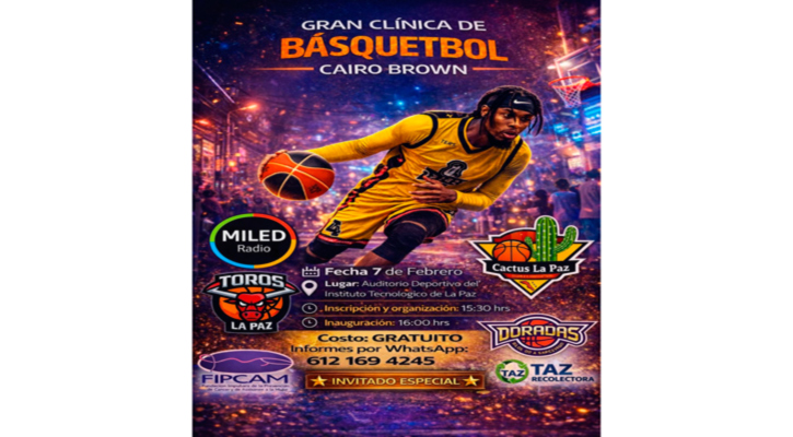 Realizará Fipcam y Amigos de Christian en BCS Clínica de Basquetbol para niños y niñas de La Paz