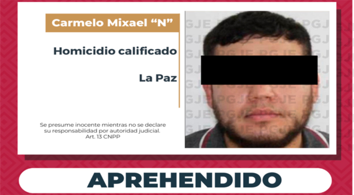Aprehenden a prófugo de la justicia desde 2024 imputado por homicidio calificado en Todos Santos