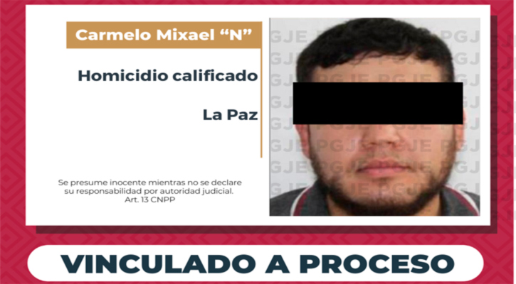 Prisión preventiva para imputado por homicidio doloso en Todos Santos
