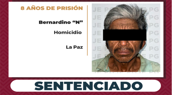 Pasará 8 años en prisión el culpable de homicidio en La Paz