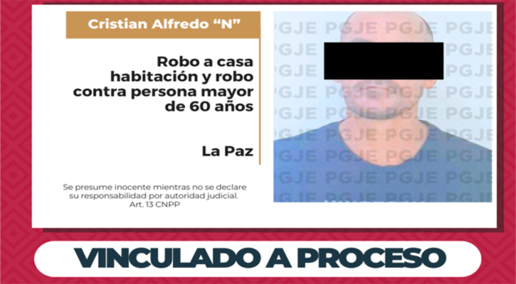 Vinculado a proceso “El Piochas” por robos en La Paz