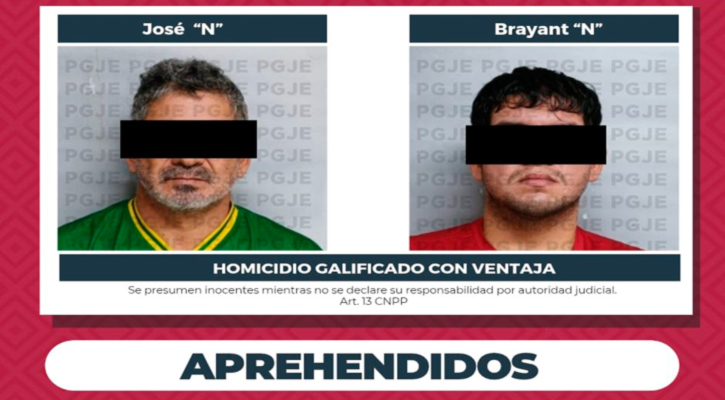 Aprehende PGJE a 2 prófugos de la justicia imputados por homicidio calificado con ventaja ocurrido en El Pescadero
