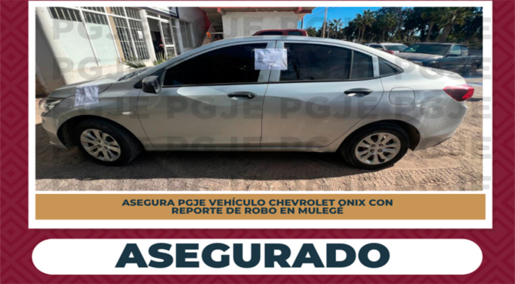 Aseguran a un hombre y un vehículo con reporte de robo en Bahía Tortugas