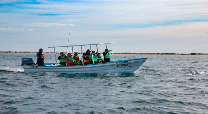Infantes de comunidades rurales de La Paz ven por primera vez a las ballenas