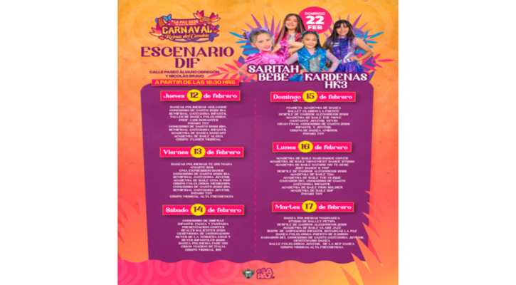 Presenta DIF cartelera familiar para el Carnaval La Paz 2026