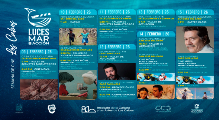 Invita Ayuntamiento de Los Cabos a la Semana del Cine “Luces, Mar y Acción”