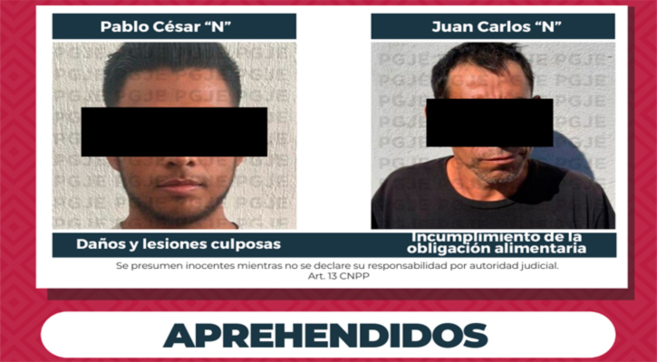 Aprehenden a 2 personas por diversos delitos en Villa Alberto Alvarado y CSL