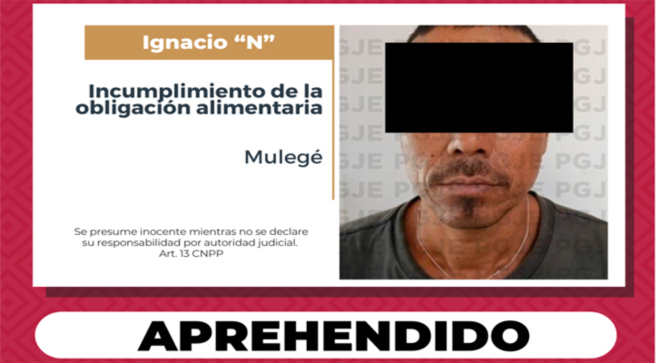 Fue aprehendido por incumplimiento de la obligación alimentaria