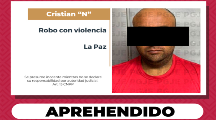Cumplimentan mandamiento judicial por robo calificado en La Paz