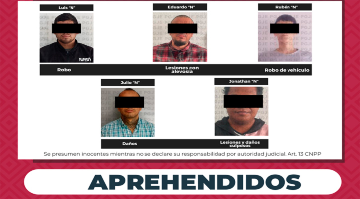 Por delito de robo, lesiones y daños aprehenden a 5 personas en Los Cabos, La Paz y Comondú Por delito de robo, lesiones y daños aprehenden a 5 personas en Los Cabos, La Paz y Comondú