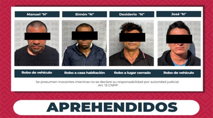 Aprehenden a 4 por su relación en delito de robo en La Paz, Loreto y Mulegé