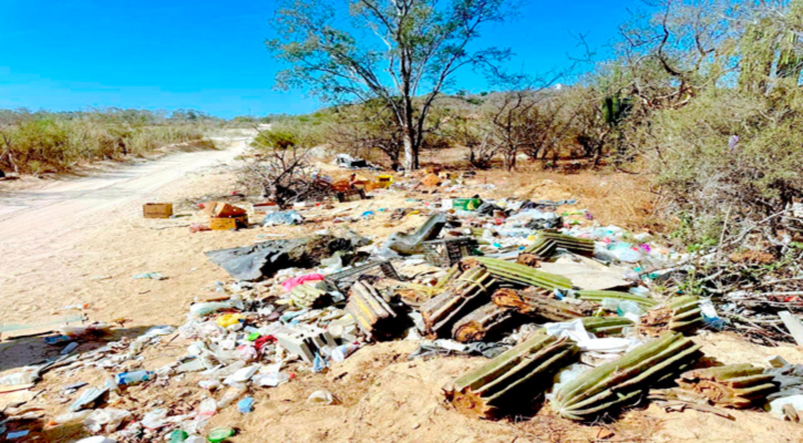 Cero tolerancia a tiraderos clandestinos en CSL; atienden denuncia en zona rural