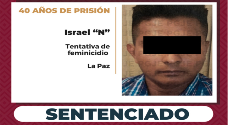 Sentenciado a 40 años de prisión por feminicidio agravado en grado de tentativa en La Paz