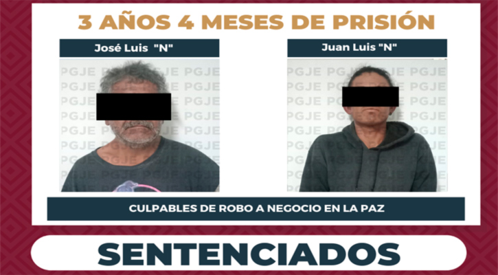 Sentenciados a más de 3 años de prisión por el robo a un negocio de San Pedro
