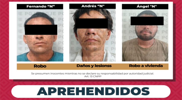 Aprehenden a 3 hombres por diversos delitos en CSL, SJC y Constitución
