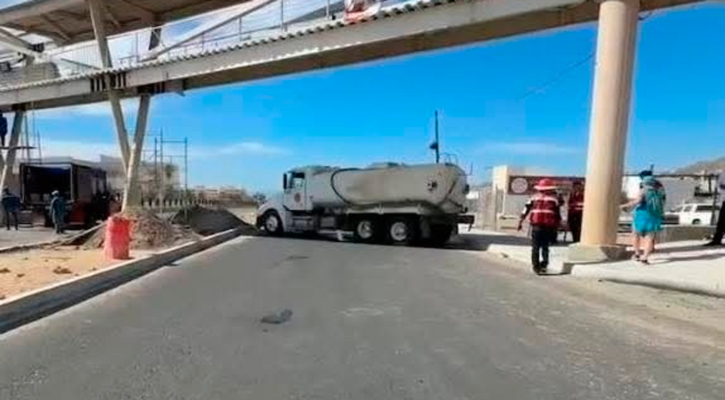 Transportistas bloquearon parcialmente la ex glorieta de Fonatur, tras acuerdo, la liberaron
