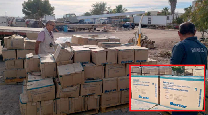 Sin conocerse causa de abandono en estacionamiento de lote de insumos para diálisis