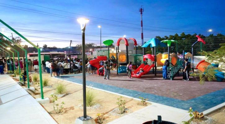 Entregó alcalde Christian Agúndez la construcción del parque público Centro Integrador de Desarrollo en la colonia El Caribe