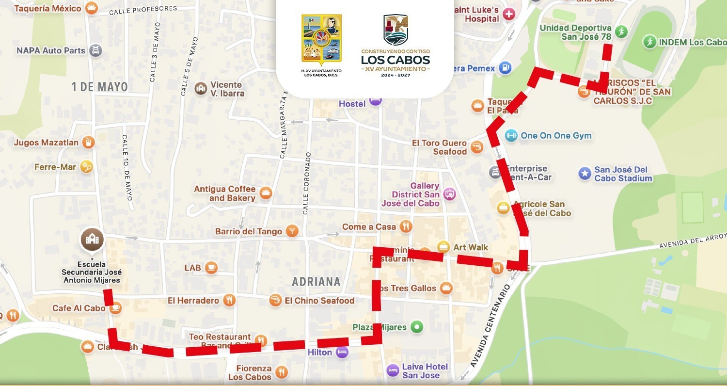 Anuncia Ayuntamiento de Los Cabos horarios y ruta del desfile por Día del Trabajo