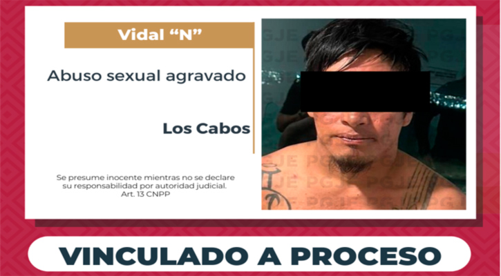 Dictan auto de vinculación a proceso y prisión preventiva contra imputado por abuso sexual agravado en CSL