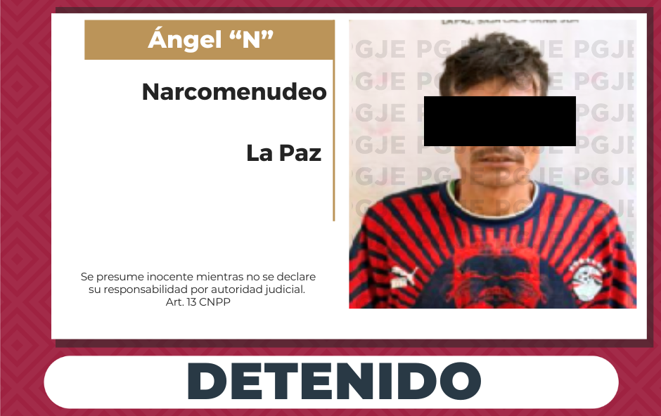 Detienen a un hombre en posesión de droga en La Paz
