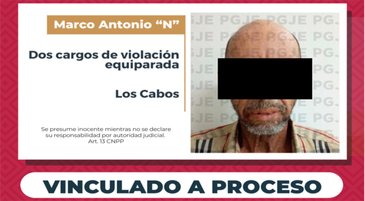 Vinculado a proceso y prisión preventiva contra imputado por violación equiparada en CSL