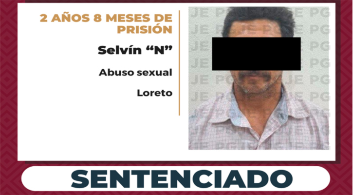 Sentenciado a 2 años 8 meses de prisión culpable de abuso sexual en Loreto