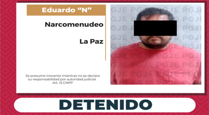 Detienen a un hombre en posesión de droga en La Paz
