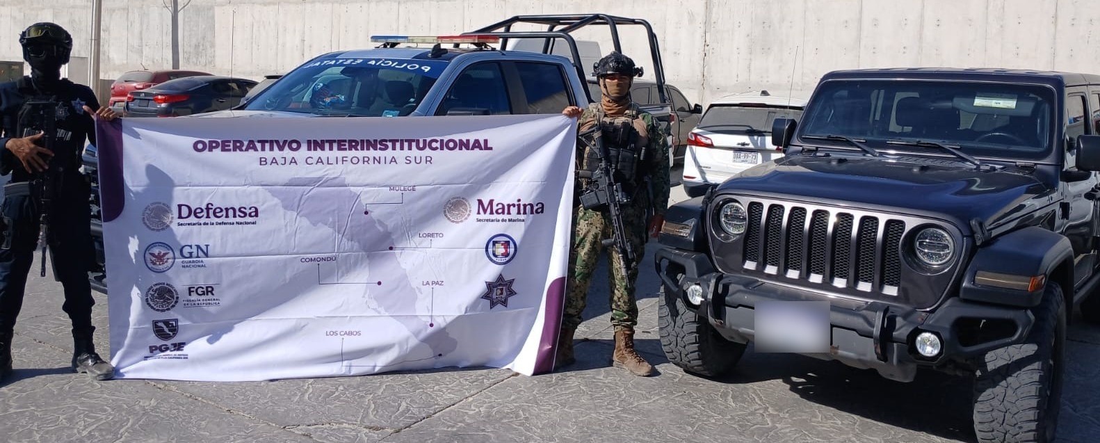 Aseguran narcóticos, vehículos y cámaras parásitas en operativos de Los Cabos y La Paz