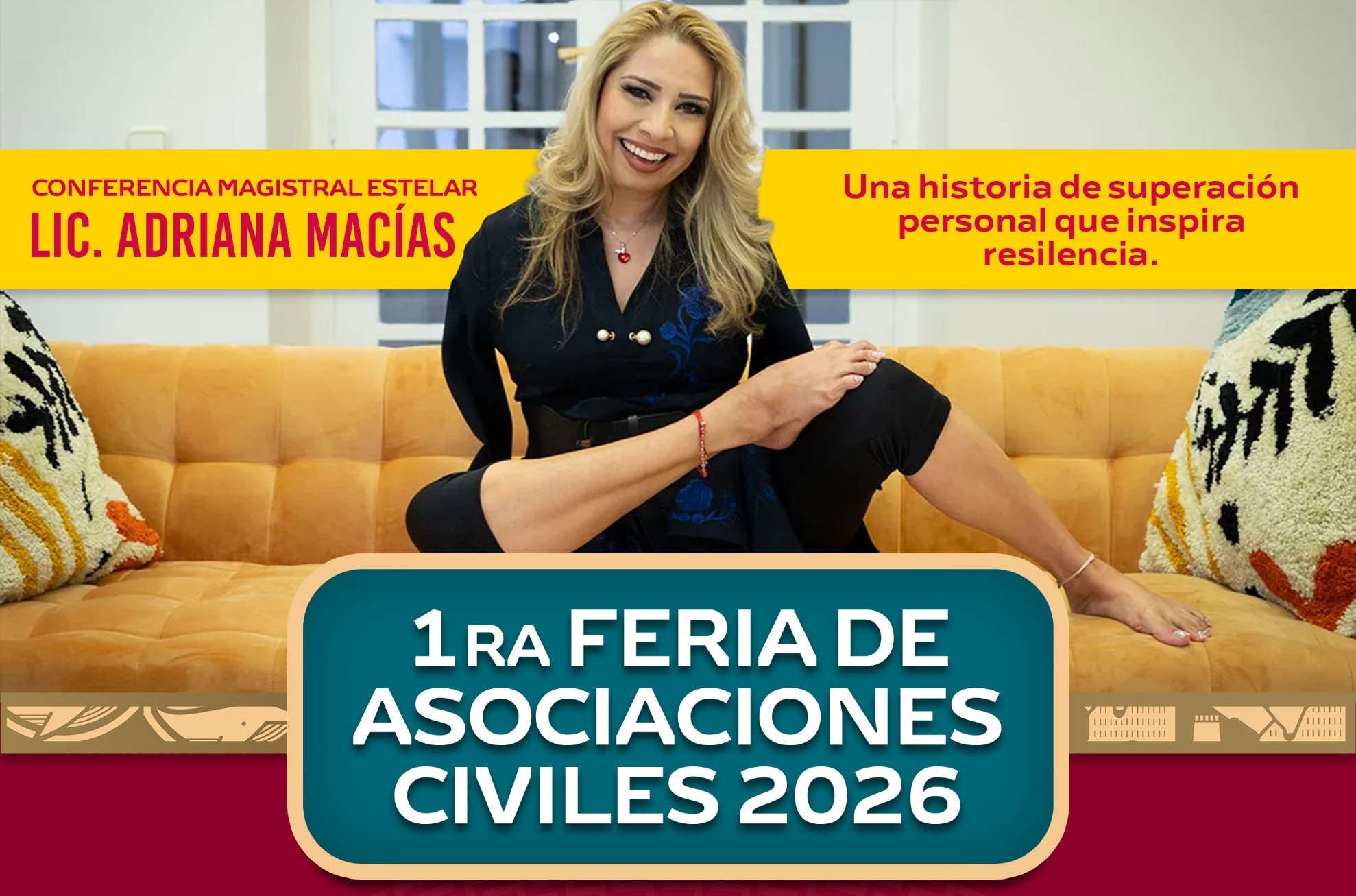 Invitan a la Primera Feria de Asociaciones Civiles y conferencia magistral de Adriana Macías
