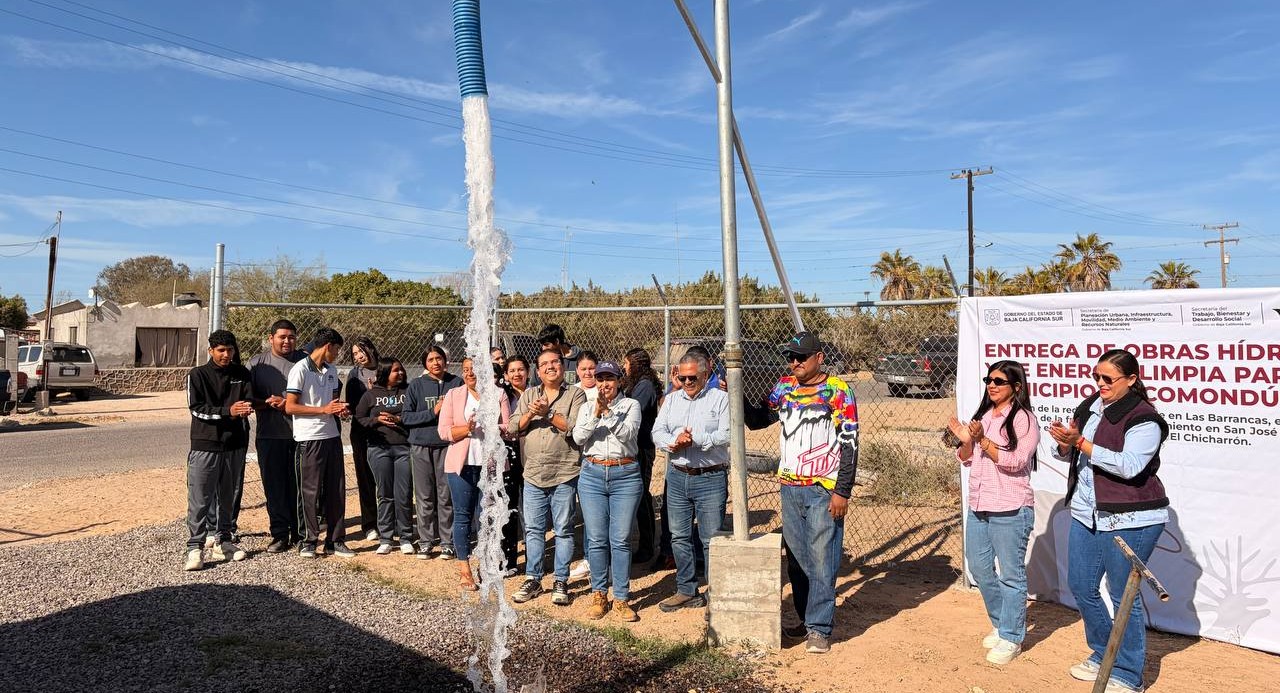 Entrega gobierno de BCS 3.7 mdp en obras de agua; mejoran servicio en Las Barrancas y San José de Comondú