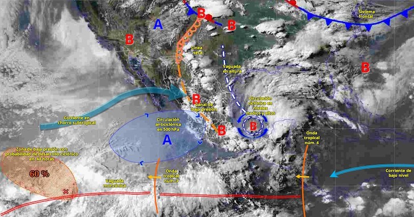 Junio inicia con posible formación ciclónica en el Pacífico; BCS con descenso gradual de la temperatura esta semana