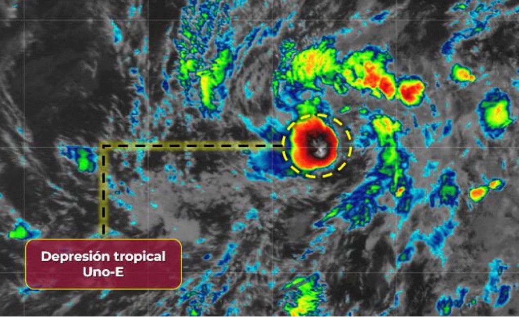 Se localiza muy lejos de costas mexicanas la depresión tropical 1-E