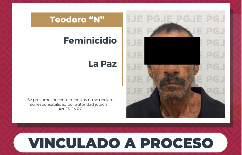 Vinculado a proceso y prisión preventiva sujeto imputado por feminicidio en La Paz