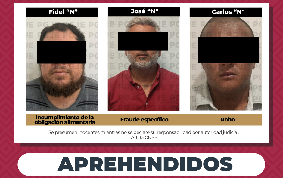 Cumplimentan 3 órdenes de aprehensión contra imputados por diversos delitos en BCS