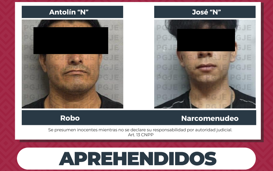 Aprehenden a 2 hombres por narcomenudeo y robo en La Paz