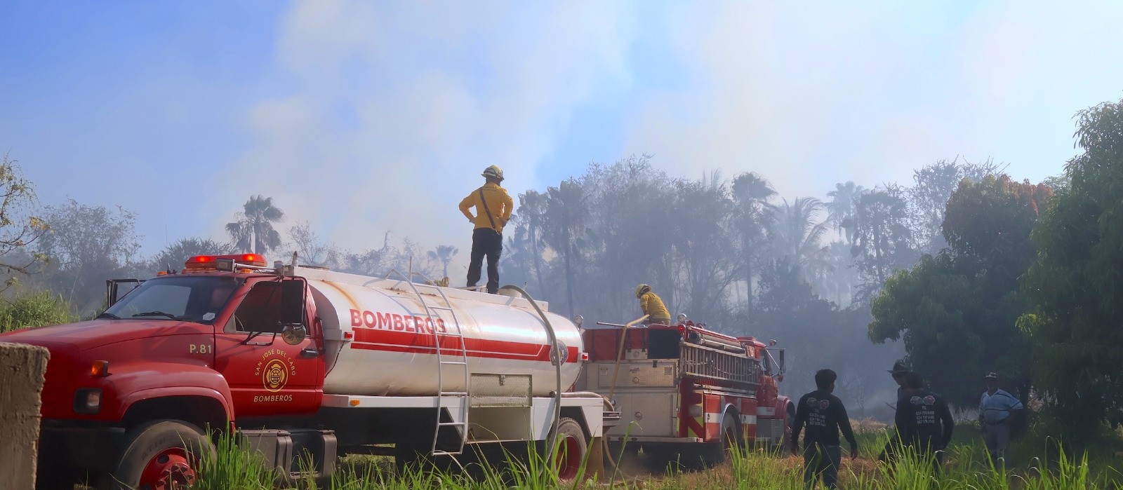 Sin interrupciones continúan labores para la extinción total del incendio en El Palmar en Santa Rosa en SJC