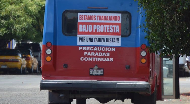 Tarifa de 16 y 18 pesos la contrapropuesta del Ayuntamiento de La Paz a concesionarios del transporte