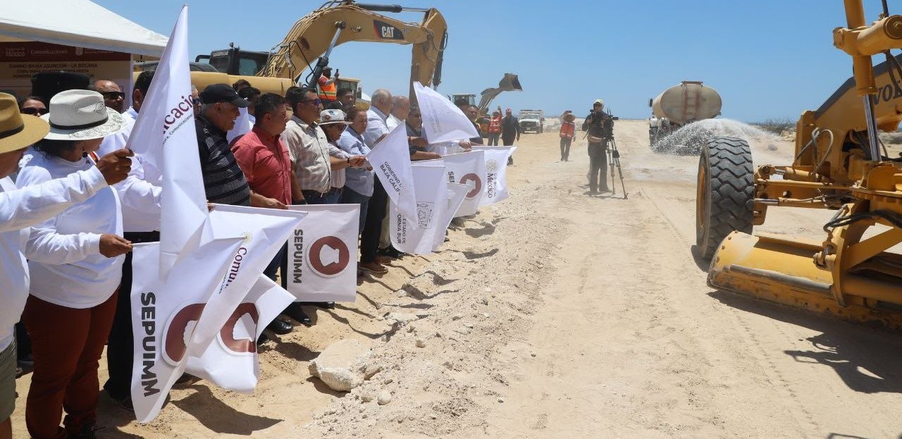 Inicia pavimentación de la carretera Bahía Asunción-Punta Prieta con inversión de más de 140 mdp